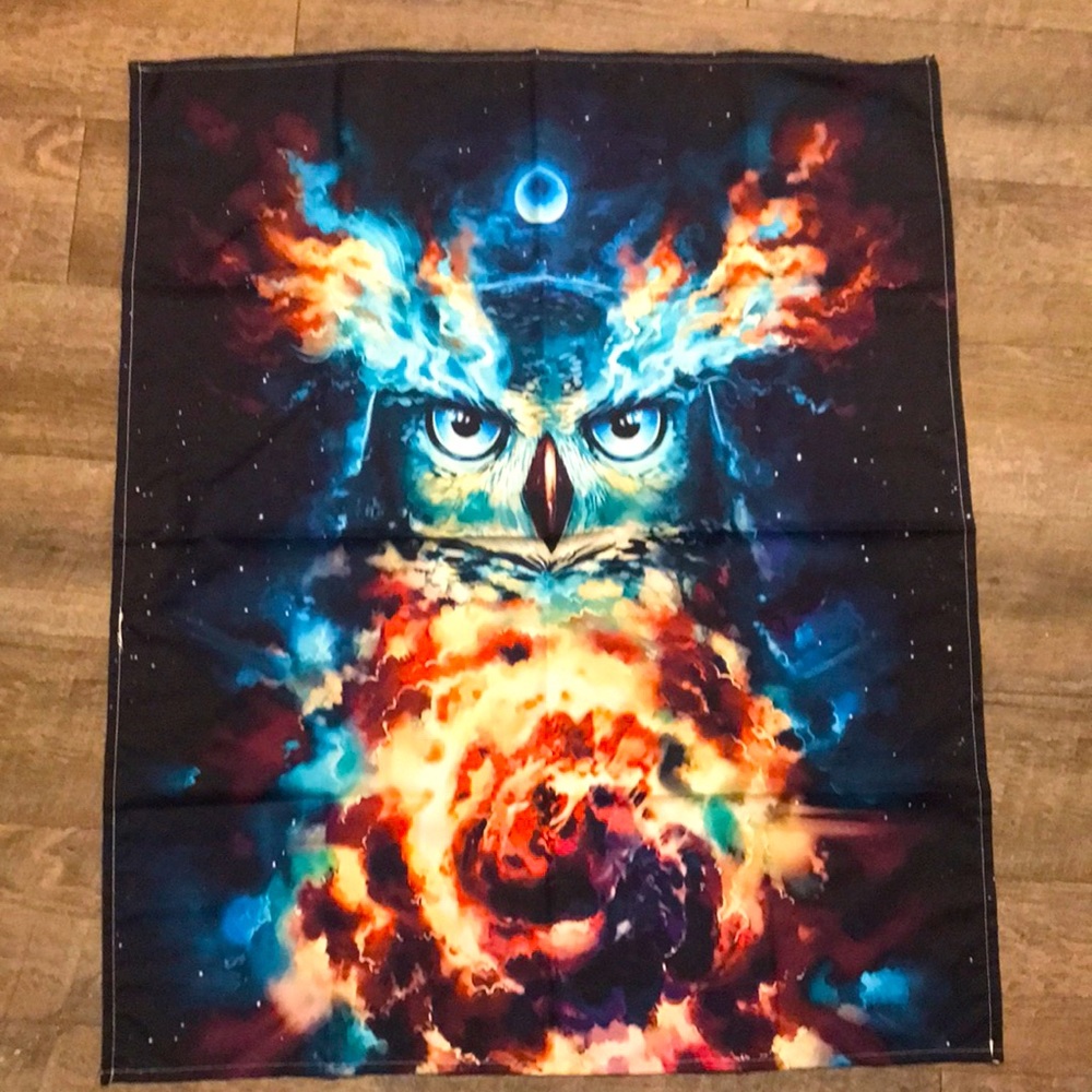 Cosmic Owl Tapestry